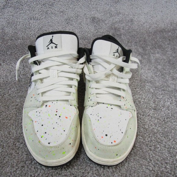 Jordan 1 Low Mens Size 11 Sneakers Brushstroke Sneakers Gray Splatter Shoes main image 9